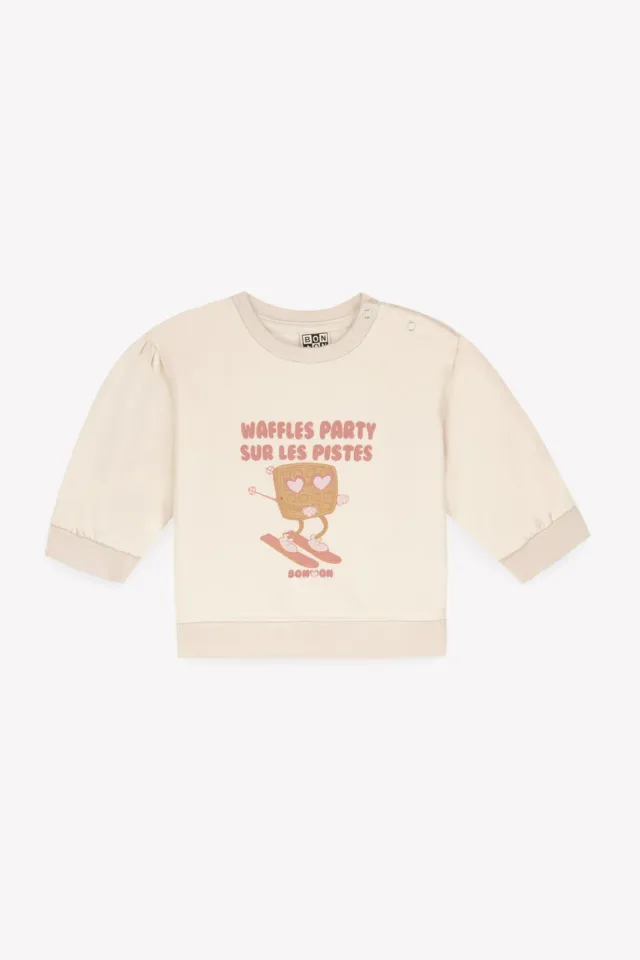 Bonton Lys Waffles babysweatshirt bomuld 3 mdr-3 år