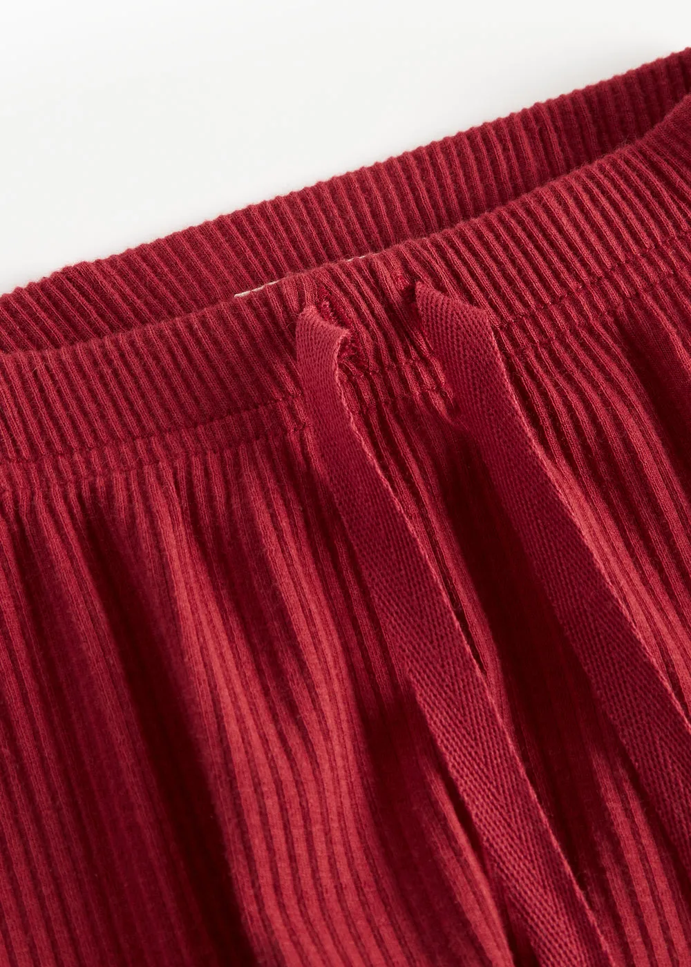 MarMar Pico babybukser Hibiscus Red rib modal