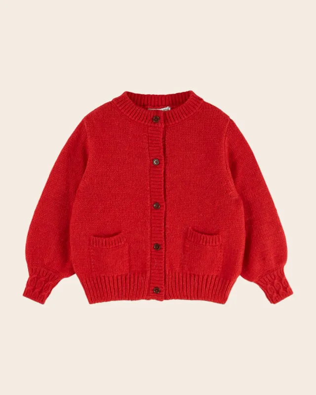 Emile et Ida Ultra doux cardigan rød uld