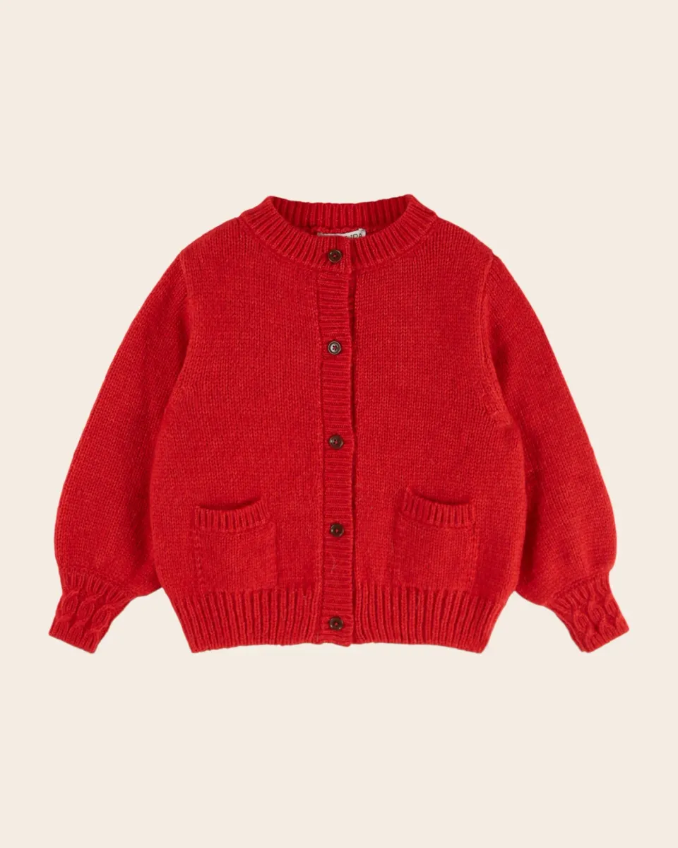 Emile et Ida Ultra doux cardigan rød uld