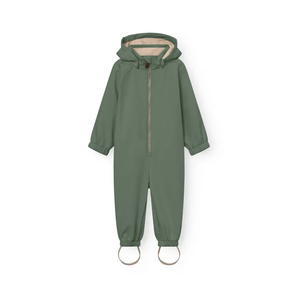 MINI A TURE Matarno softshelldragt 9m/74cm grøn vandafvisende