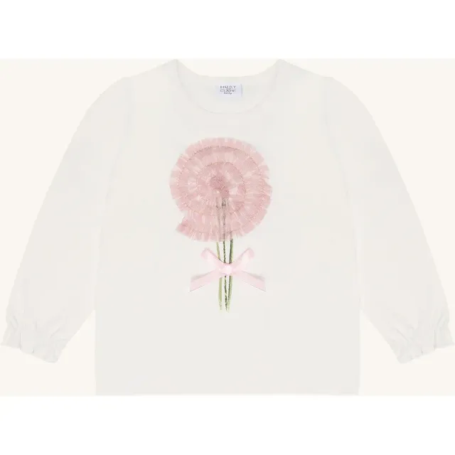 Hust & Claire Alma Swirl bluse ivory blomsterprint