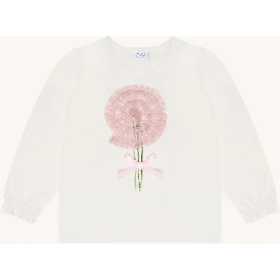 Hust & Claire Alma Swirl bluse ivory blomsterprint
