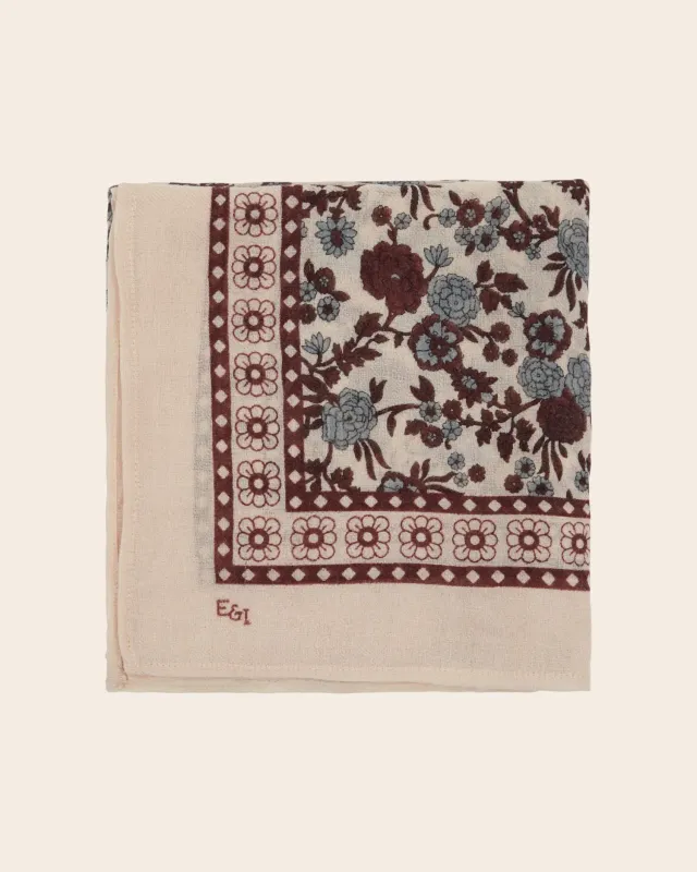 Emile et Ida Grand foulard tørklæde uld prune rose