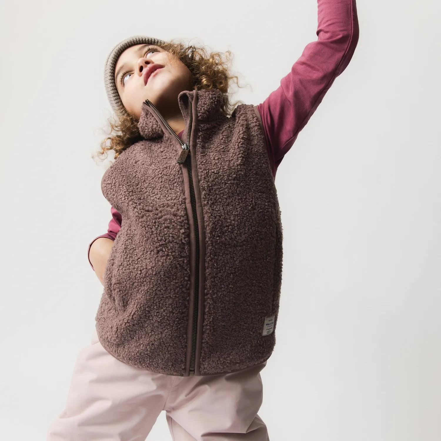 MINI A TURE Battal teddyfleece vest Forged Iron let
