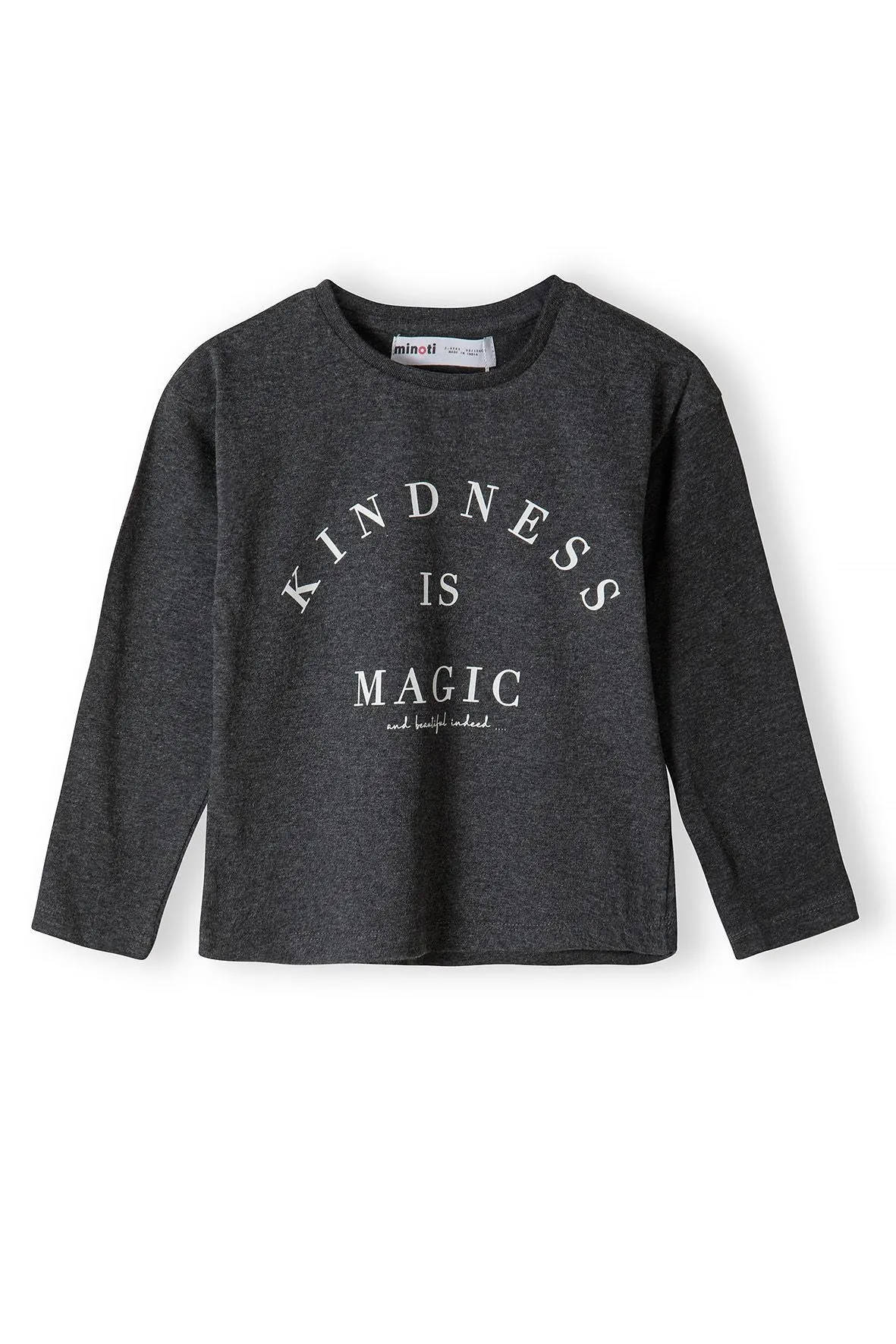 Minoti 39677 langærmet t-shirt grå til piger