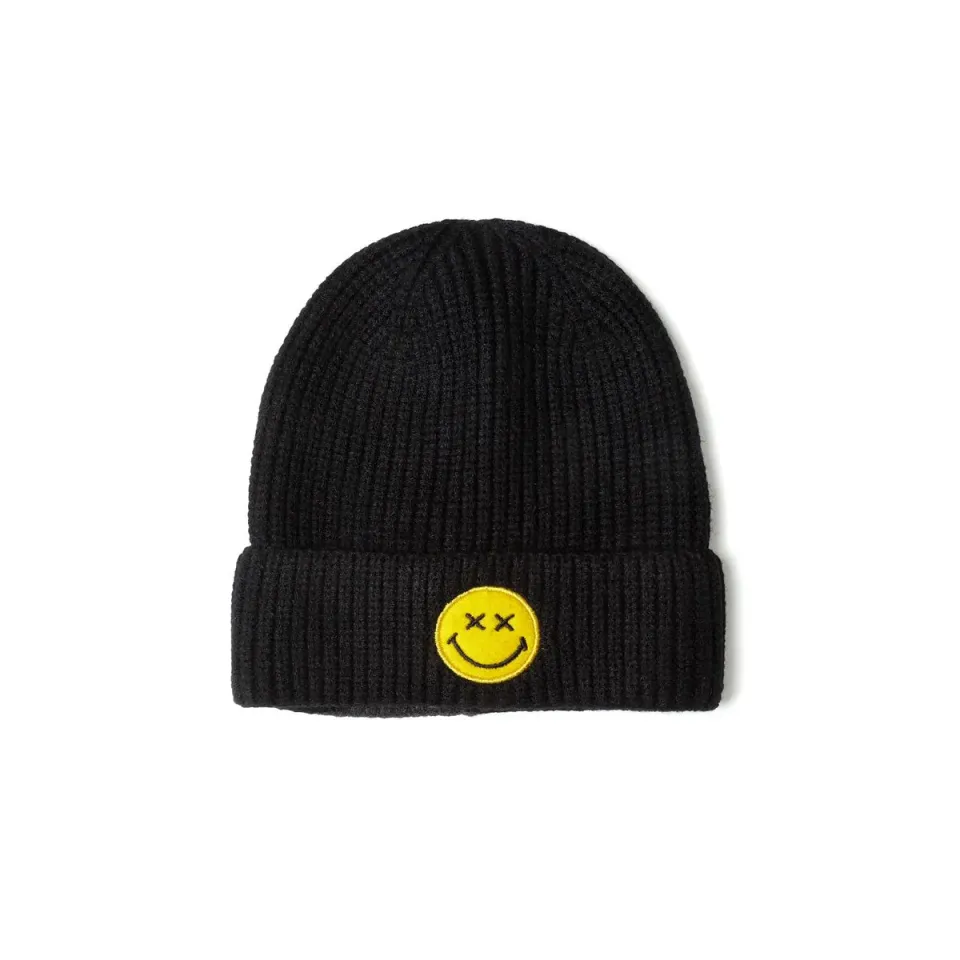 Minoti hue sort smiley rib viskose