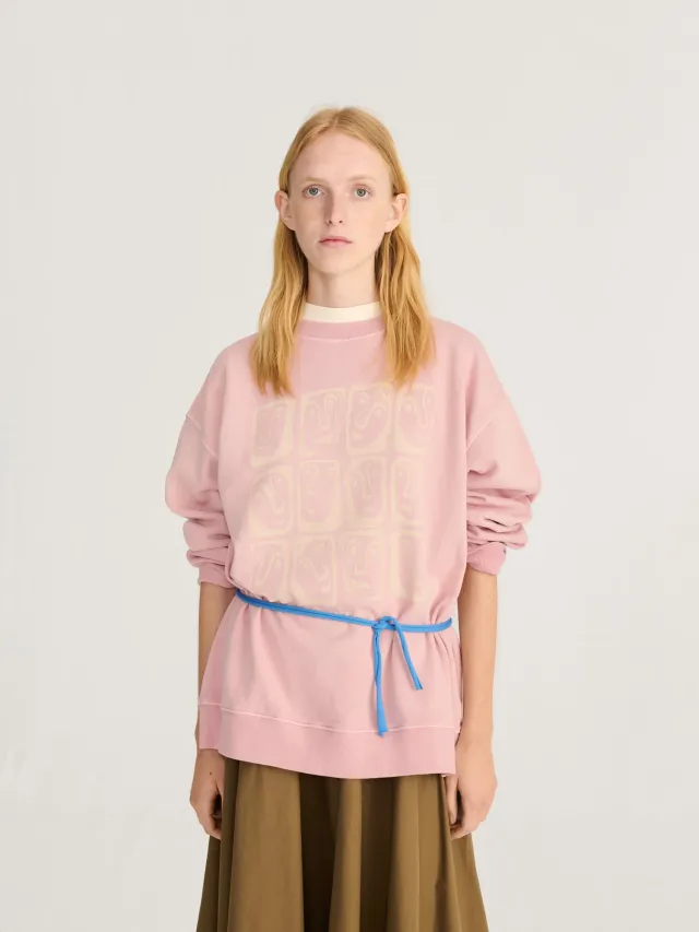 Bobo Choses Monster Moodboard sweatshirt XS lyserød