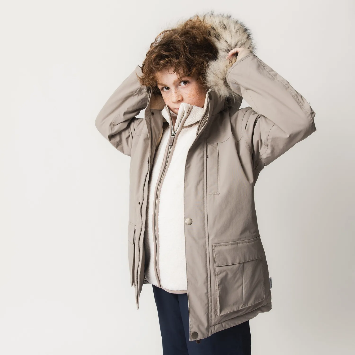 MINI A TURE Kastorio vinterjakke Grey brown -25°