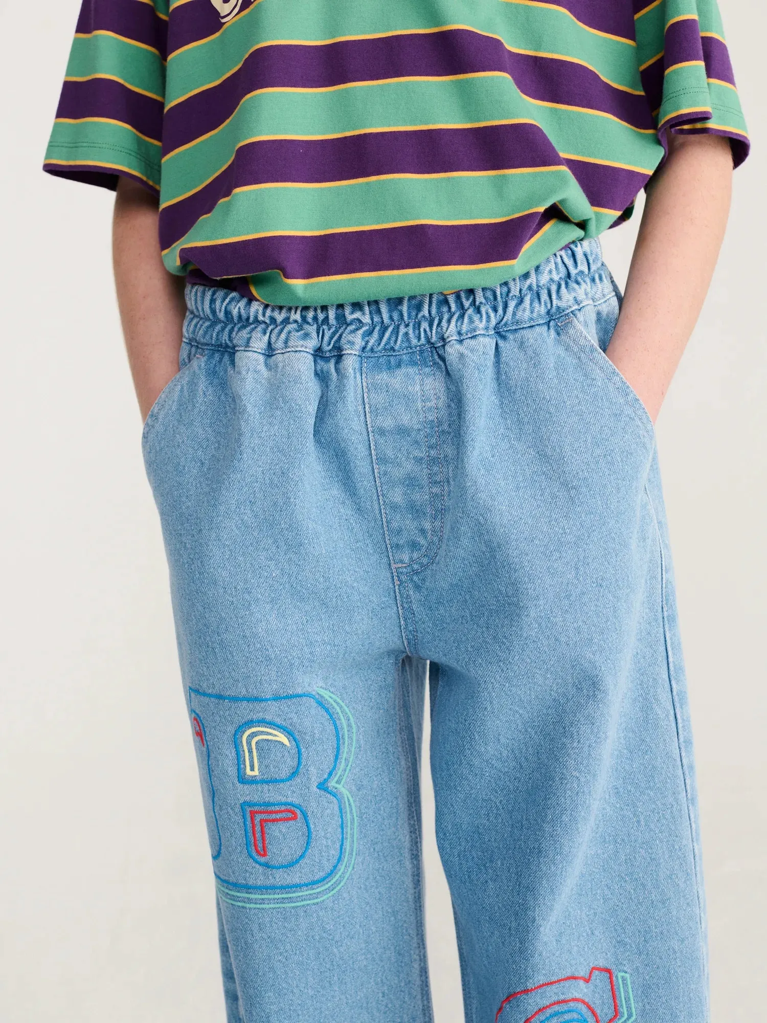 Bobo Choses Embossed denimbukser 4-5 år blå