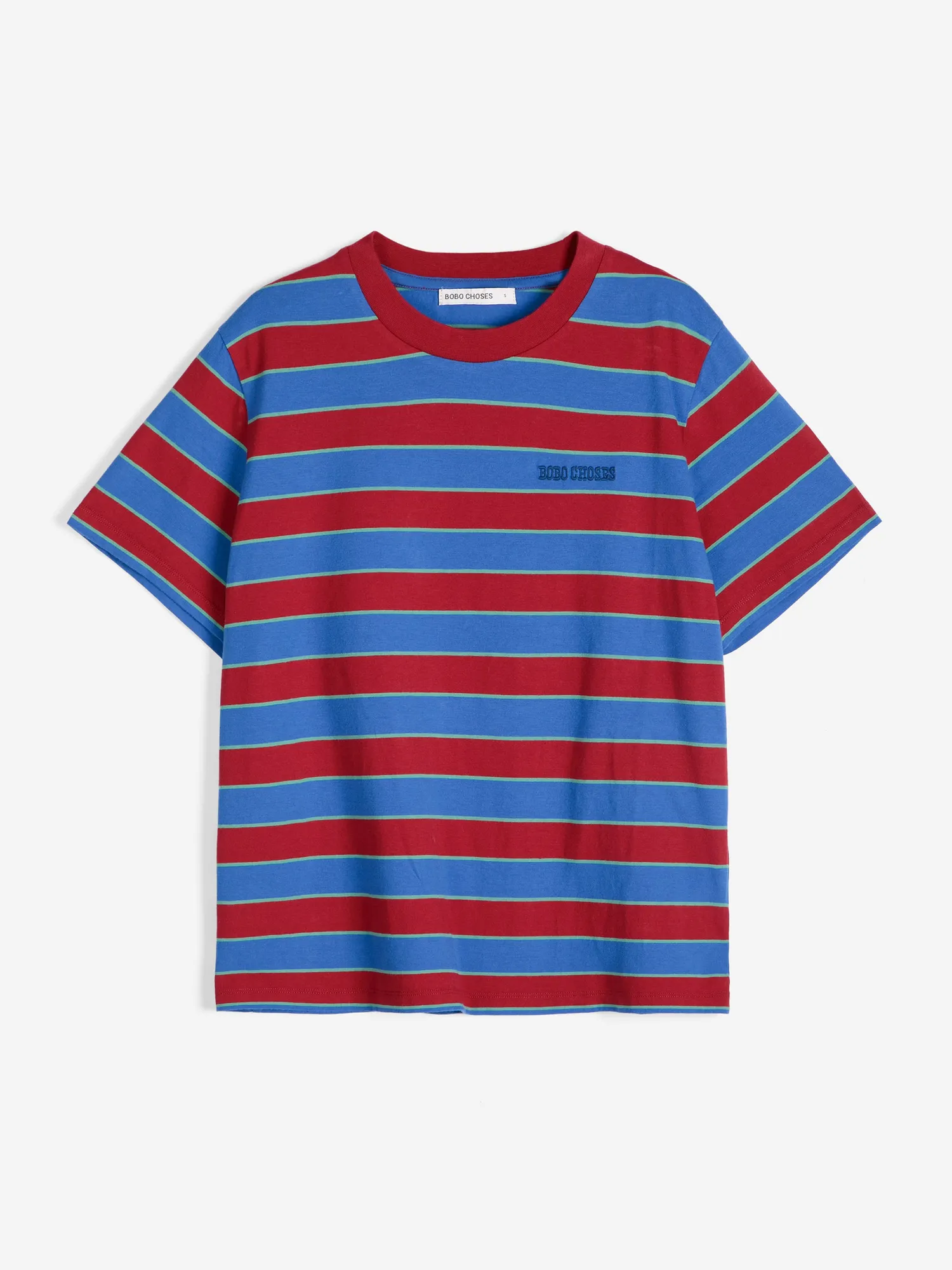 Bobo Choses Striped cropped T-shirt blå XS