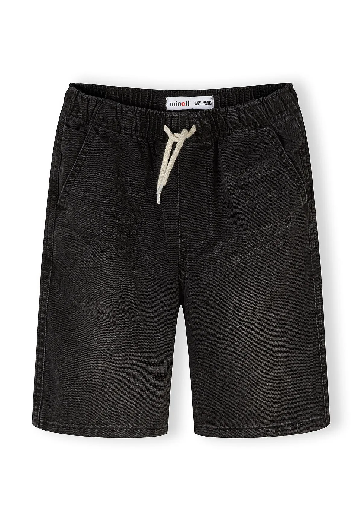 Minoti 44947 jeansshorts sort lyseblå 2-pak til drenge