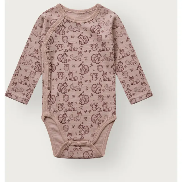 Hust & Claire HCBo Wrap bodystocking Dusty Rose merino