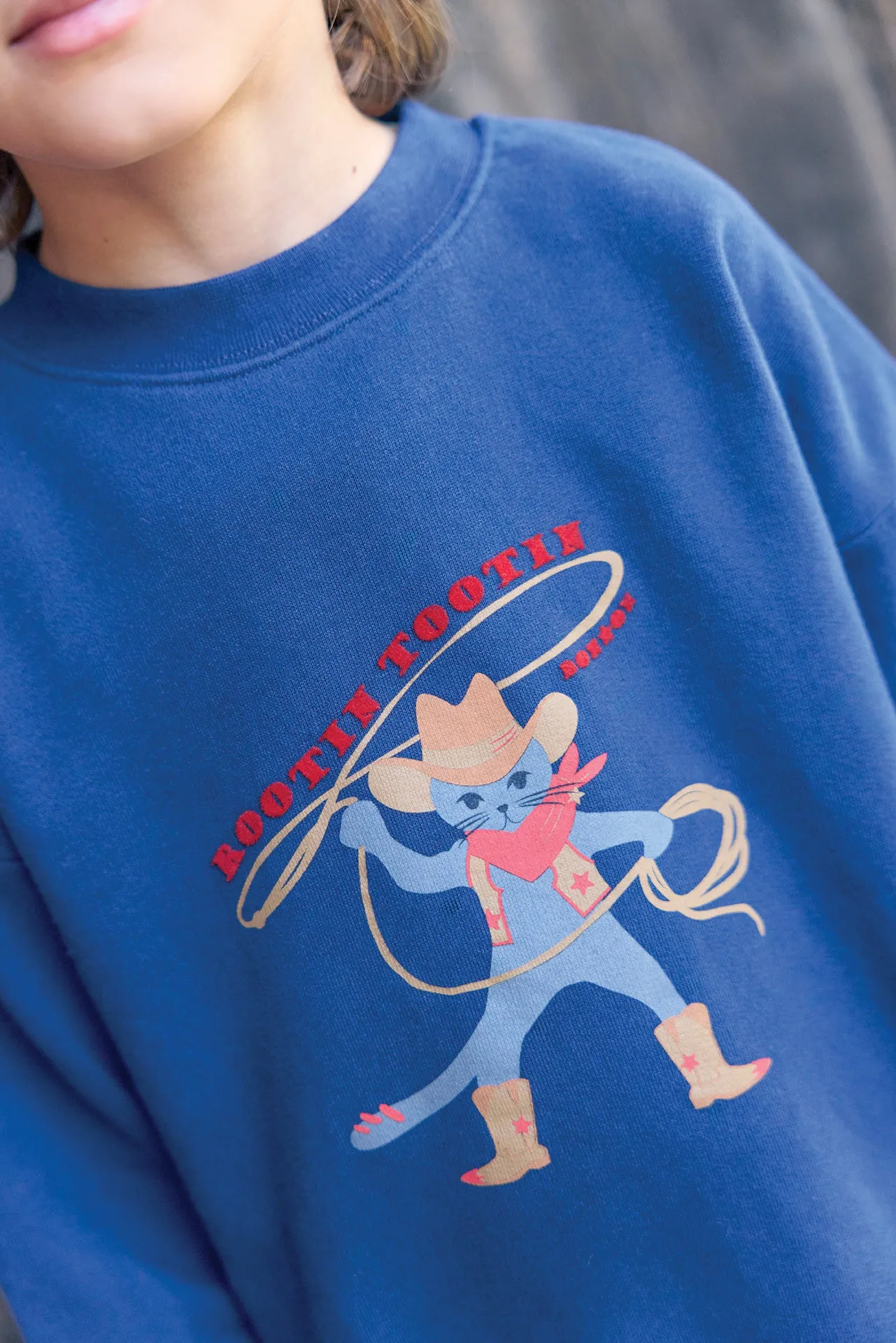 Bonton Lasso sweatshirt blå bomuld til drenge