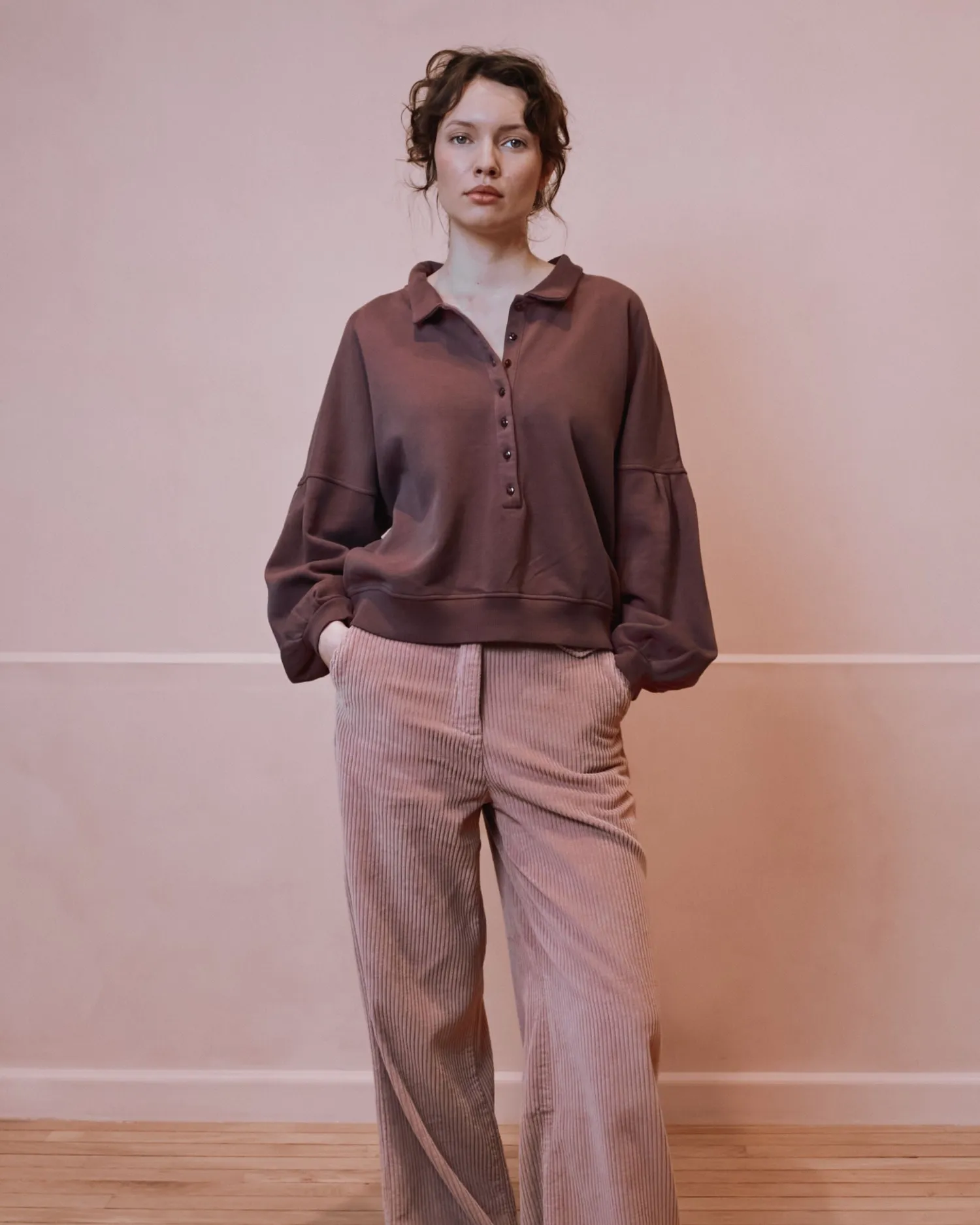 Emile et Ida Ennie sweatshirt lilla polo øko
