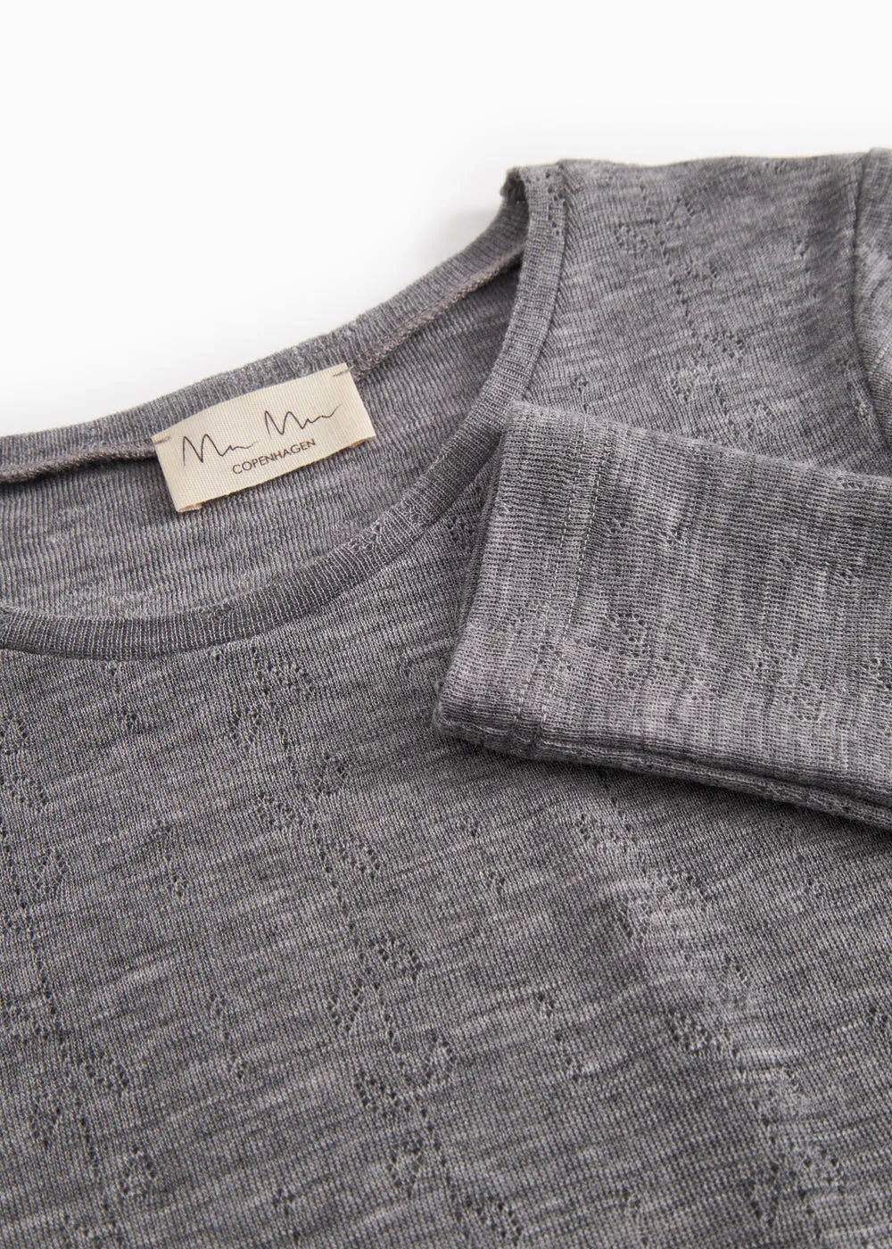 MarMar Copenhagen Tamra W T-shirt Grey Melange uld
