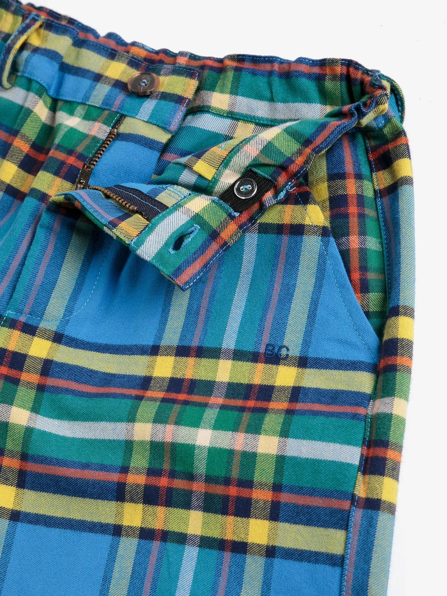 Bobo Choses Tartan All Over vævede bukser blå