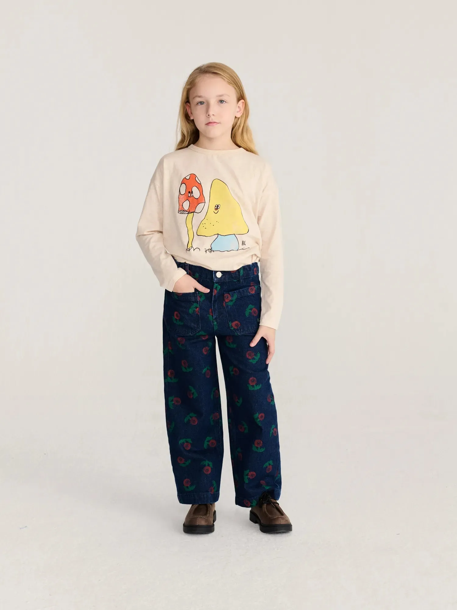 Bobo Choses Stamp Bloom denimbukser mørkeblå 2-3 år