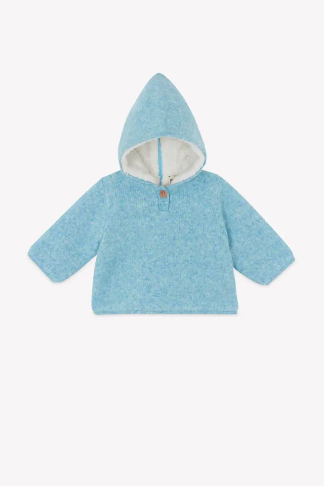 Bonton Burnou Pamamouth babybadekåbe blå vintage