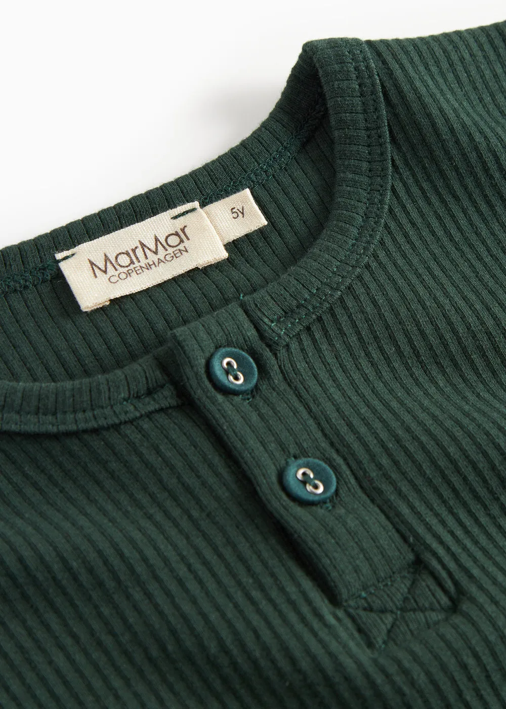 MarMar Tee LS t-shirt Dark Leaf langærmet rib