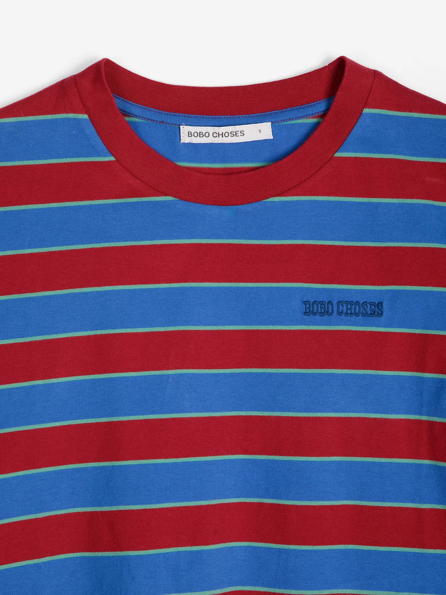 Bobo Choses Striped cropped T-shirt blå XS