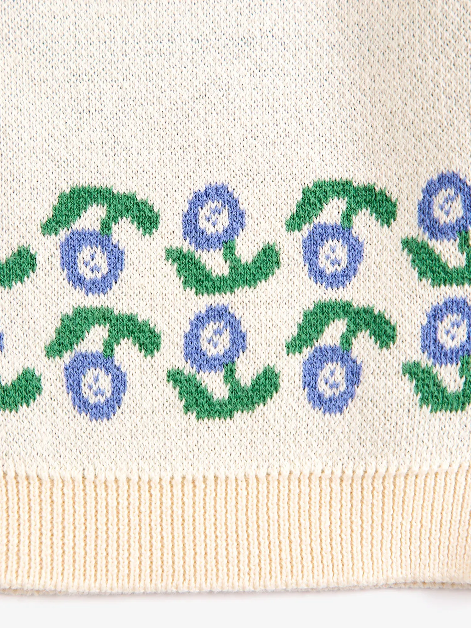 Bobo Choses Stamp Bloom jacquard striktrøje offwhite baby