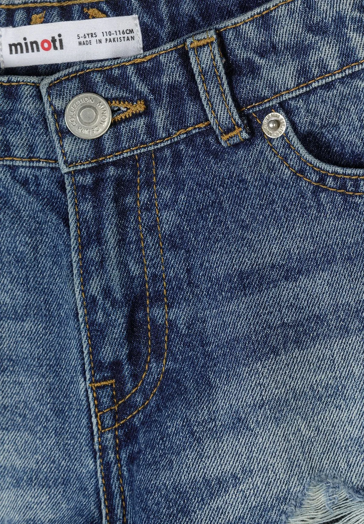 Minoti 44937 pige denimshorts 2-pak lyseblå