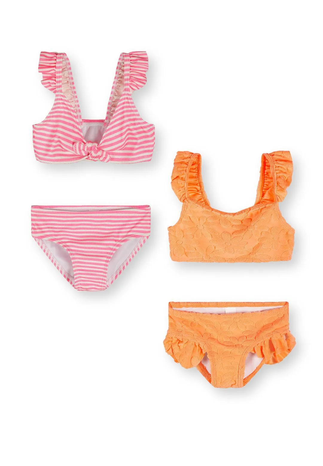 Minoti 44994 bikini til piger 2-pak rosa koral