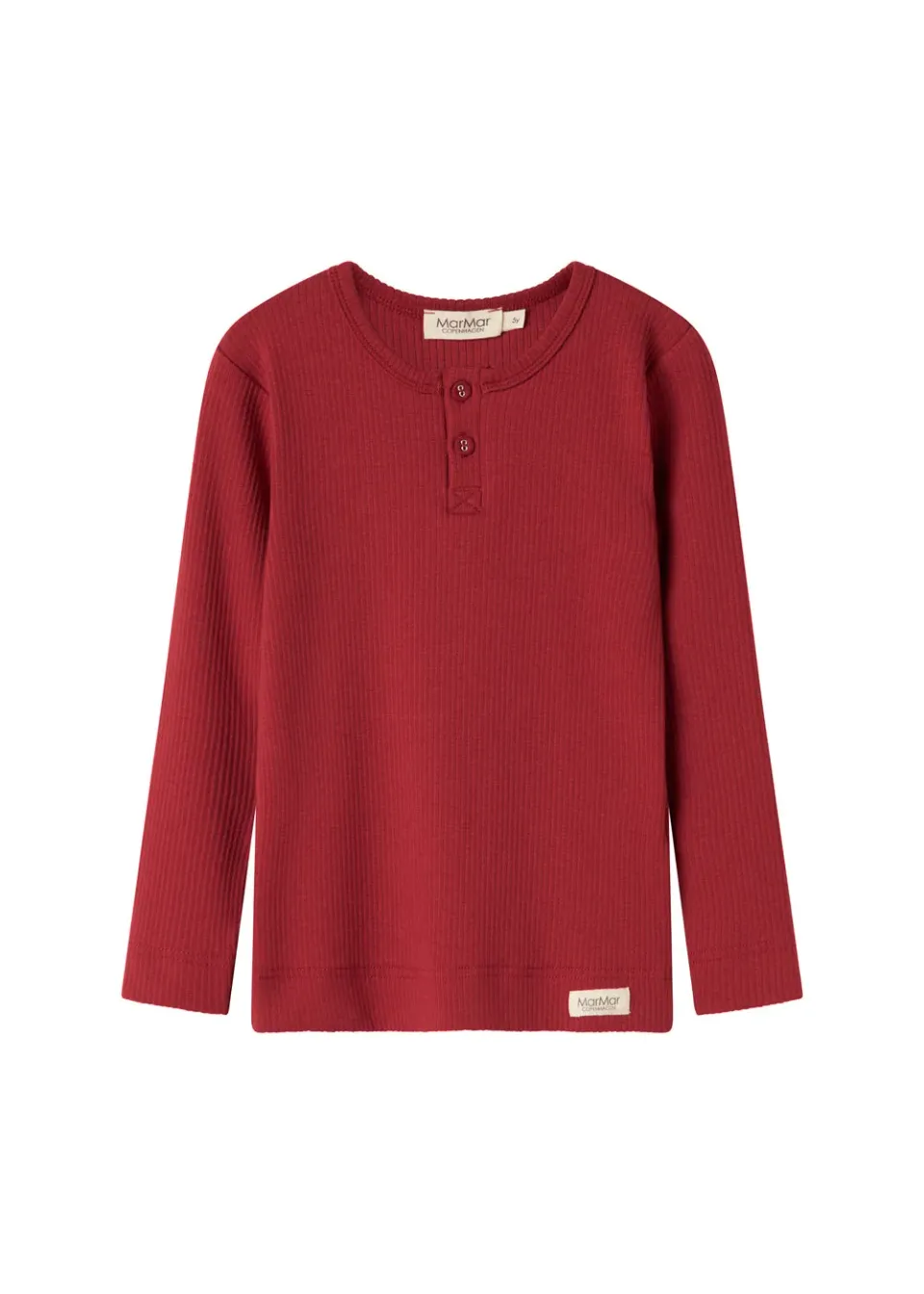 MarMar Tee LS langærmet t-shirt Hibiscus Red modal