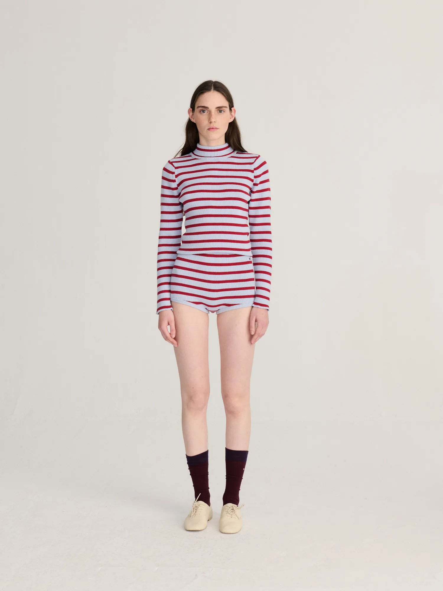 Bobo Choses All About Monsters strikshorts XS lyseblå uld