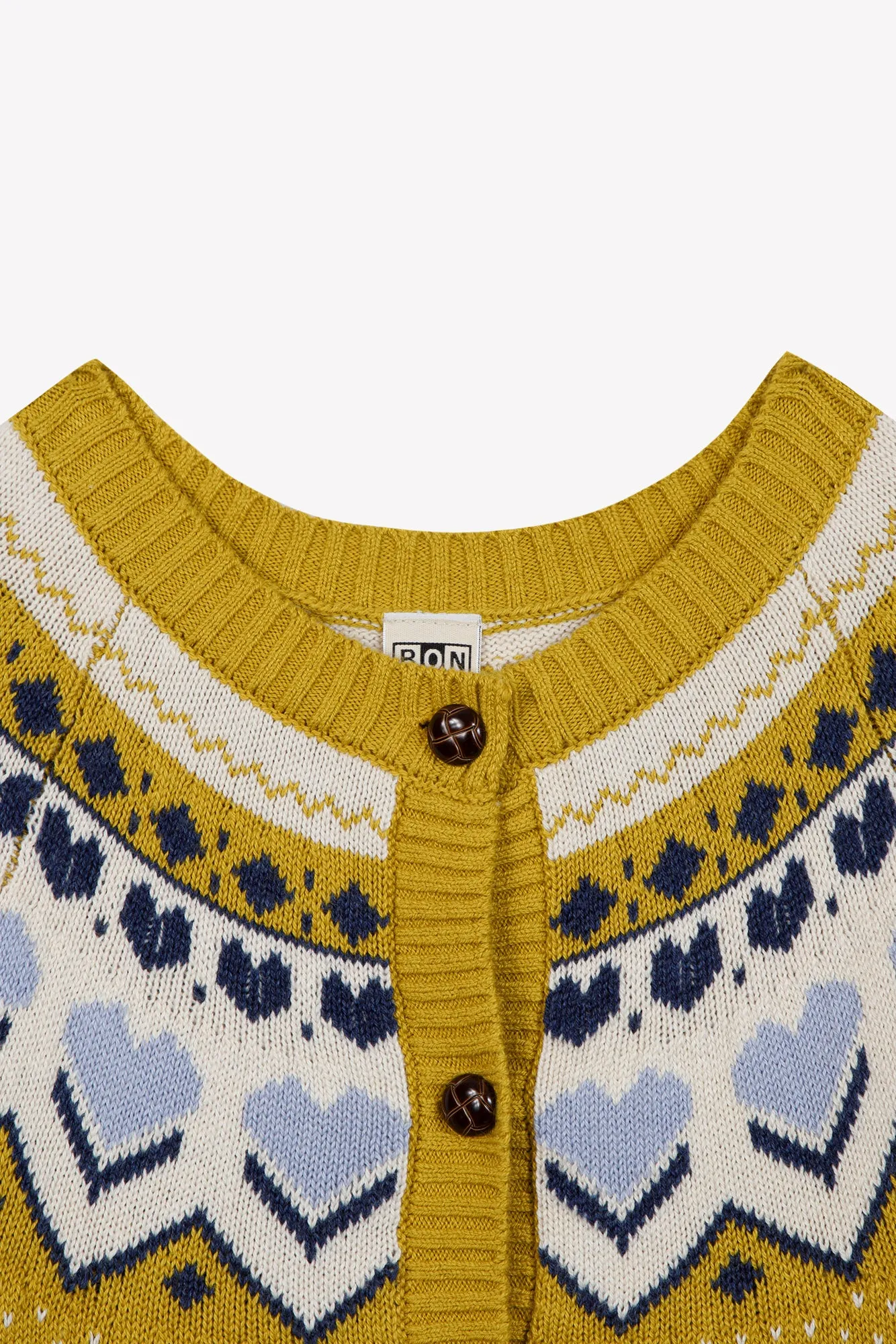 Bonton Mythic French Fries cardigan hjerter bomuld