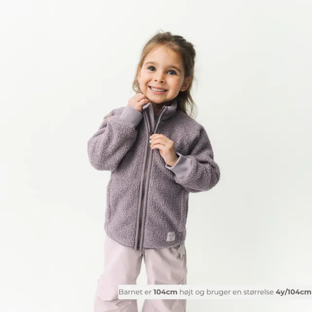 MINI A TURE Cedric teddyfleece jakke Grey Brown varm