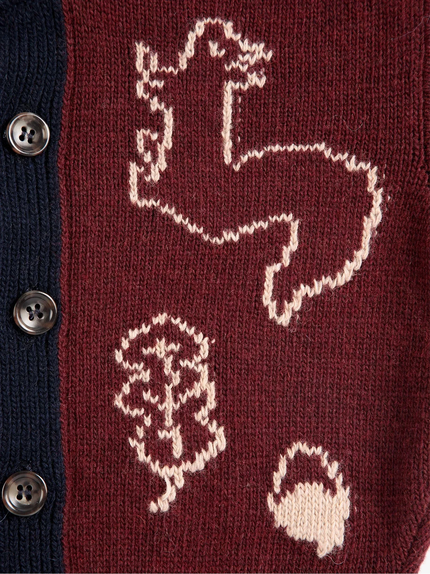Bobo Choses Forest Scene cardigan burgunder 6M