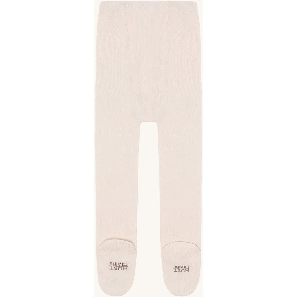 Hust & Claire Foxie Wool Blend strømpebukser Ivory uld