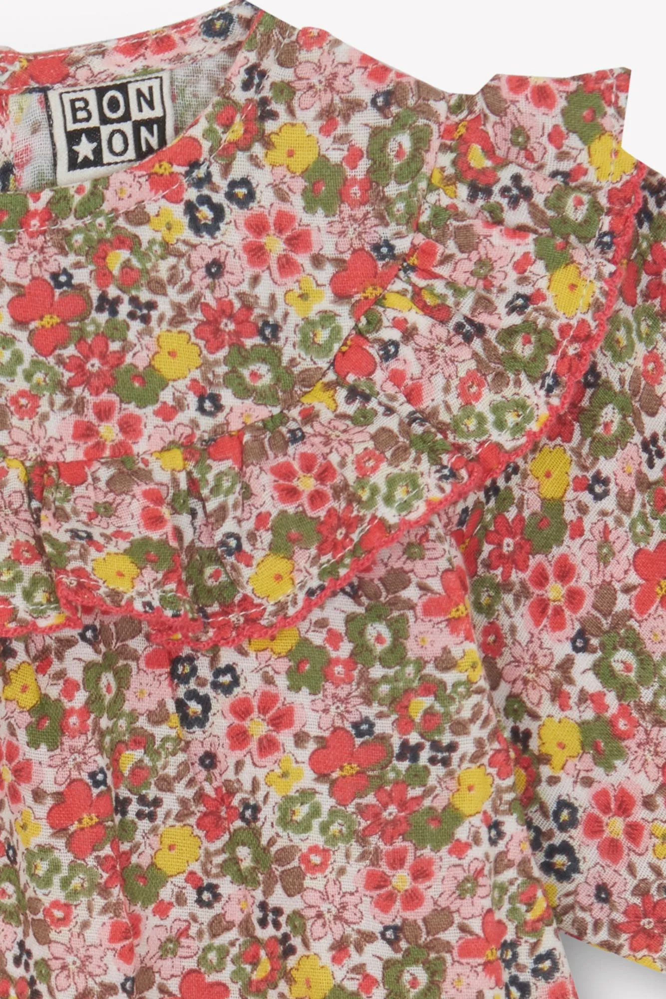 Bonton Minette Meadow bluse blomstret double gaze
