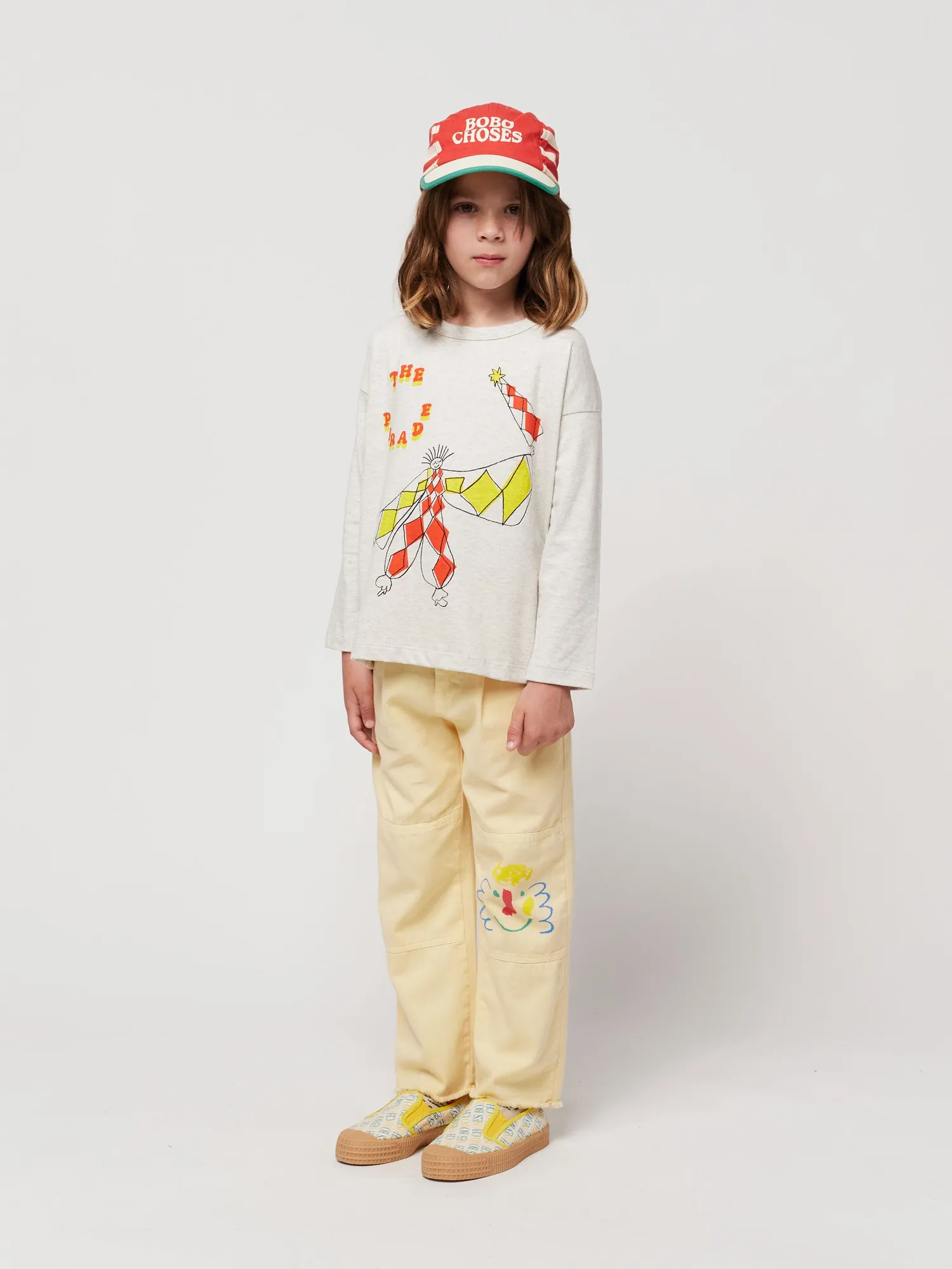 Bobo Choses Happy Mask chino bukser lysegul