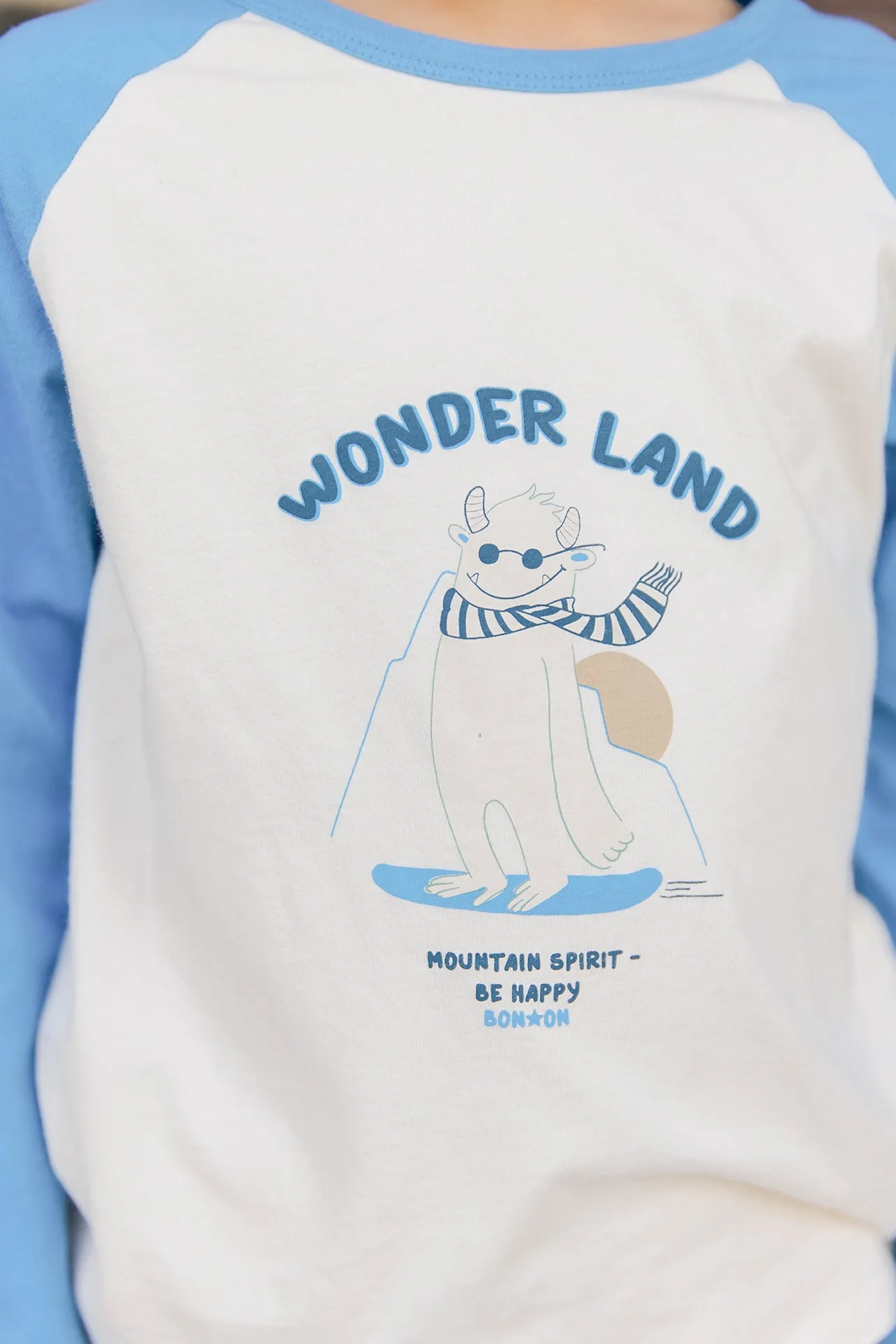 Bonton Tipi Wonderland t-shirt blå – 100% bomuld