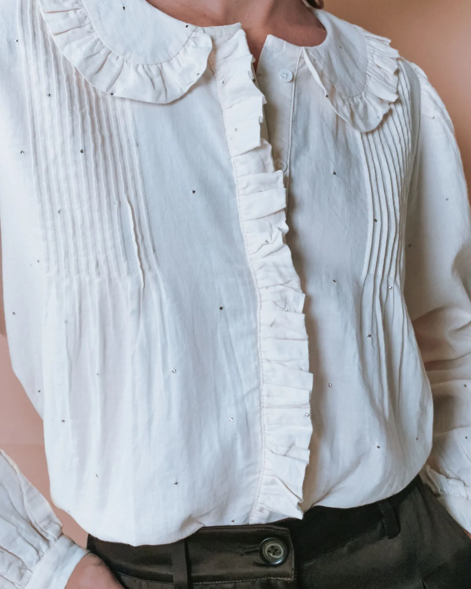 Emile et Ida Estellation bluse creme mukesh