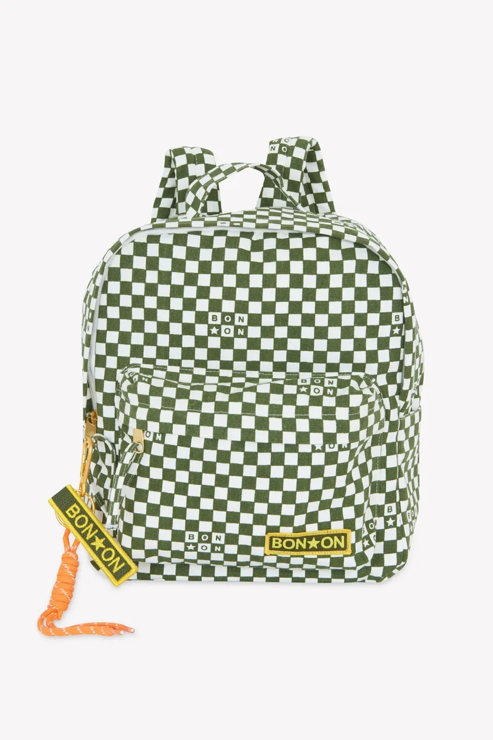 Bonton Damier Vert rygsæk TU grøn ternet bomuld