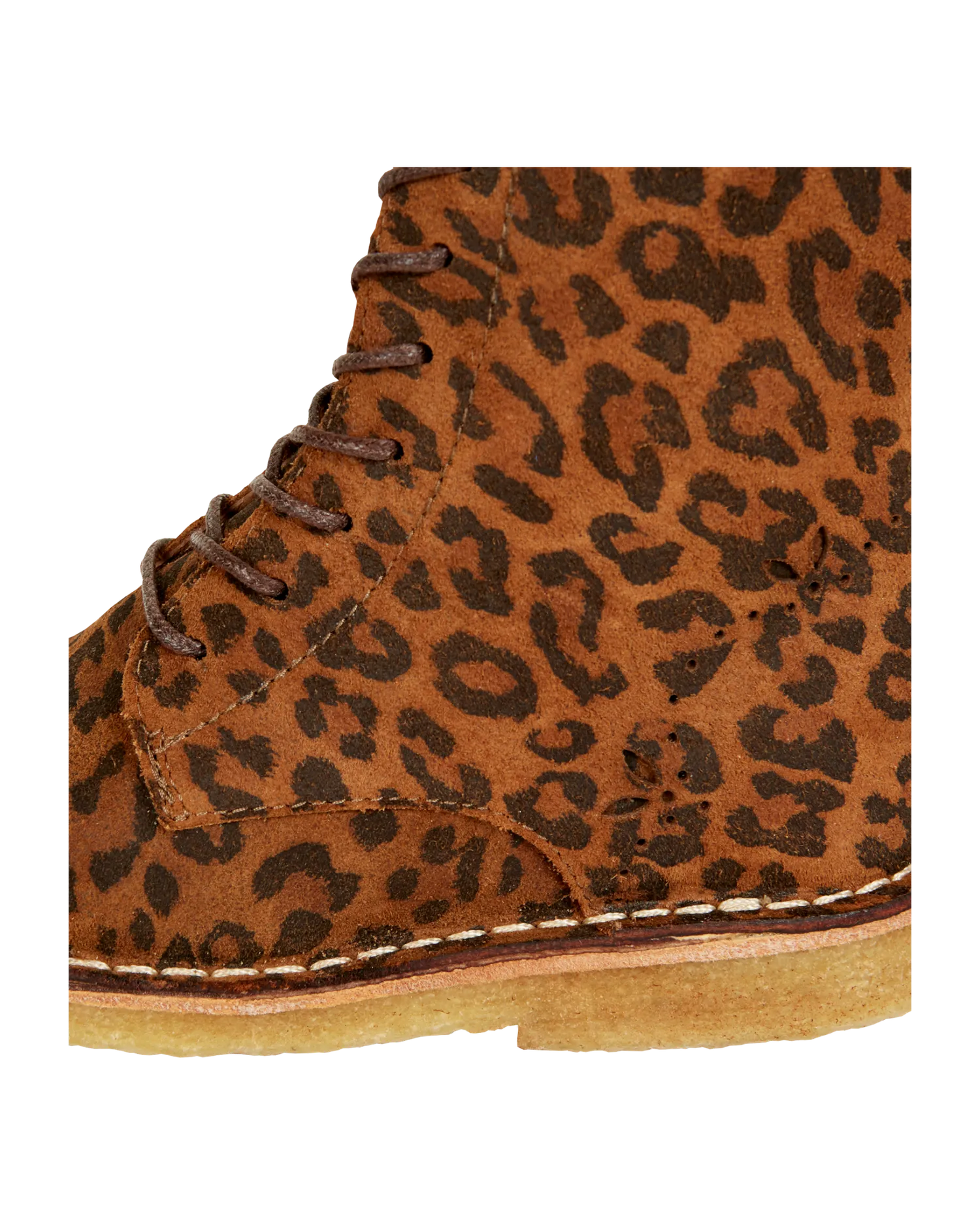 Emile et Ida YEMI7 snørestøvler leopard brun læder
