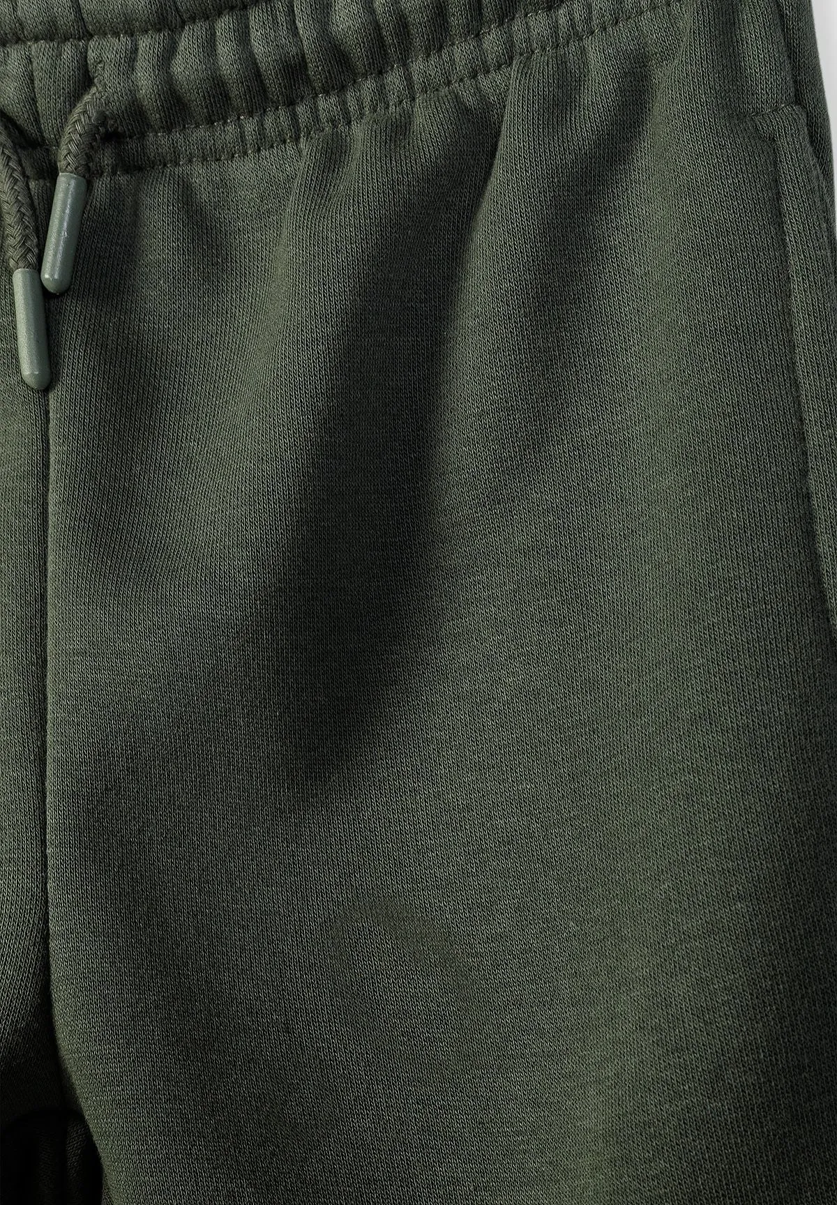 Minoti 44795 cargo joggingbukser 2-pak sort khaki bomuld