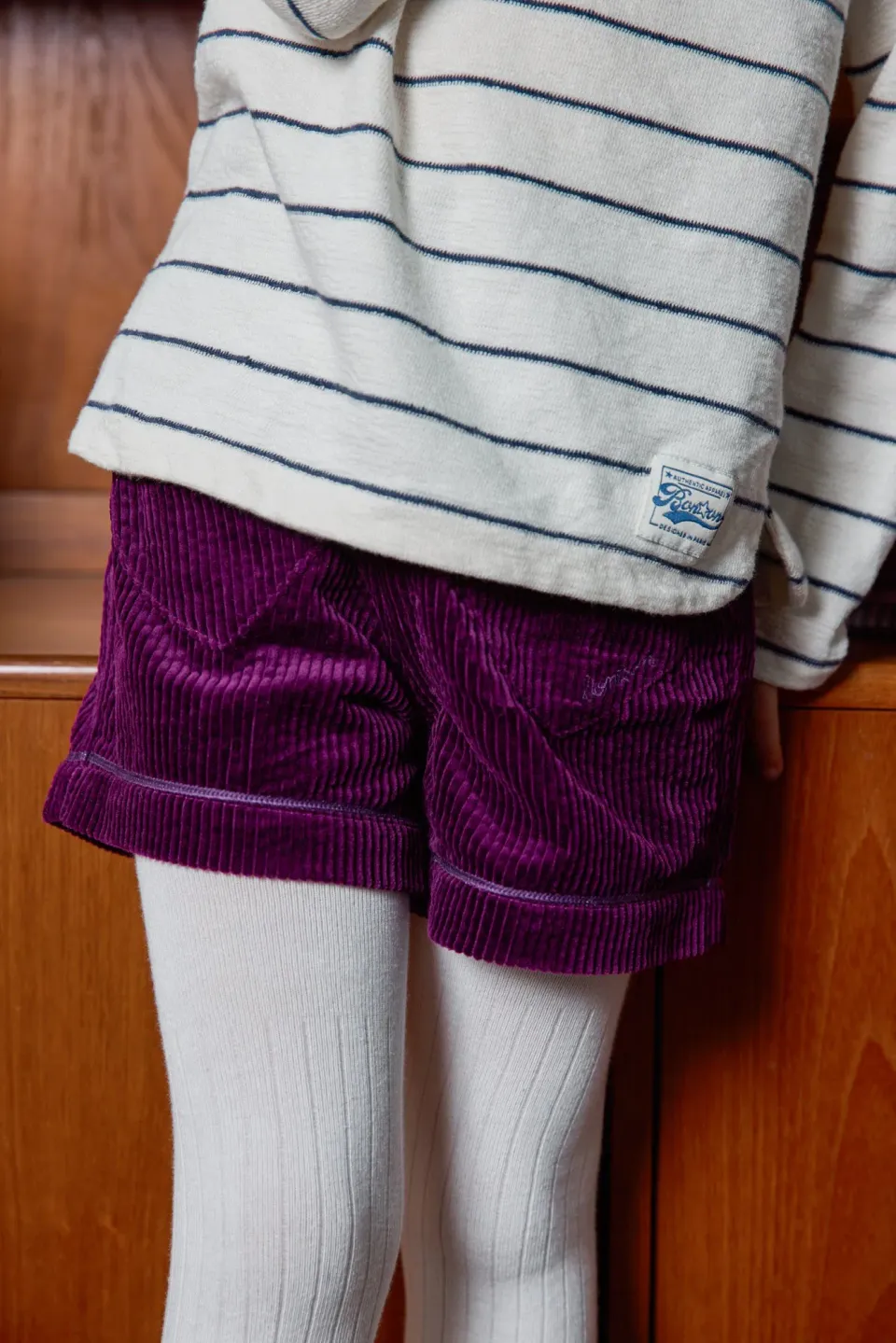 Bonton Purple Rain shorts lilla velour til piger