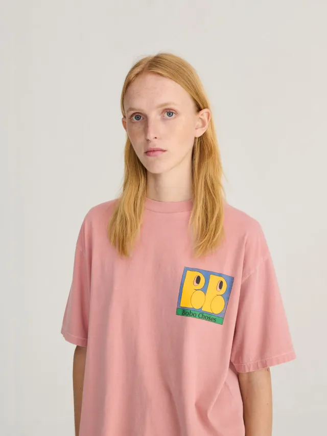 Bobo Choses All About Monsters oversize T-shirt lyserød XS