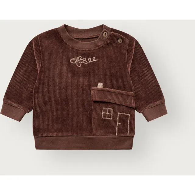 Hust & Claire Sofus velourbluse Soil bomuld hus