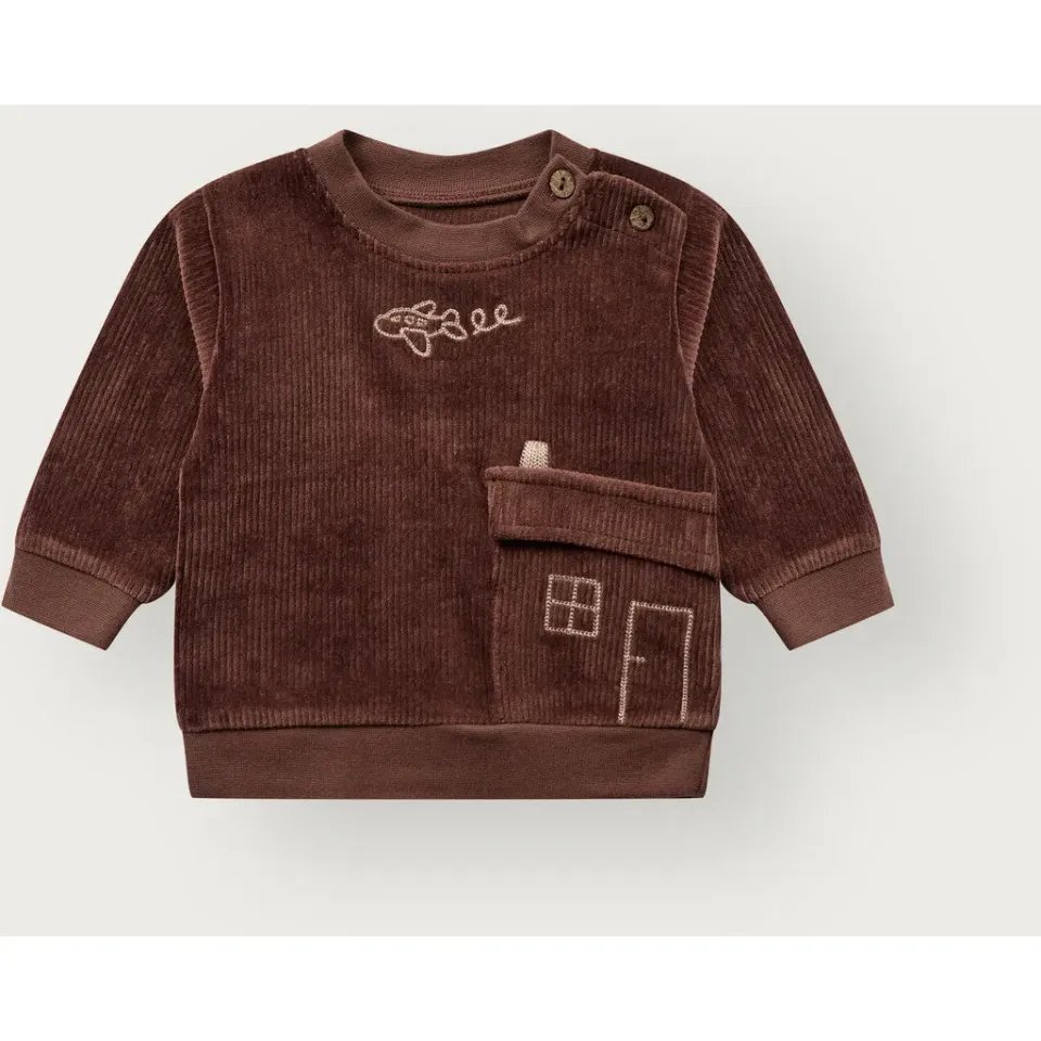 Hust & Claire Sofus velourbluse Soil bomuld hus