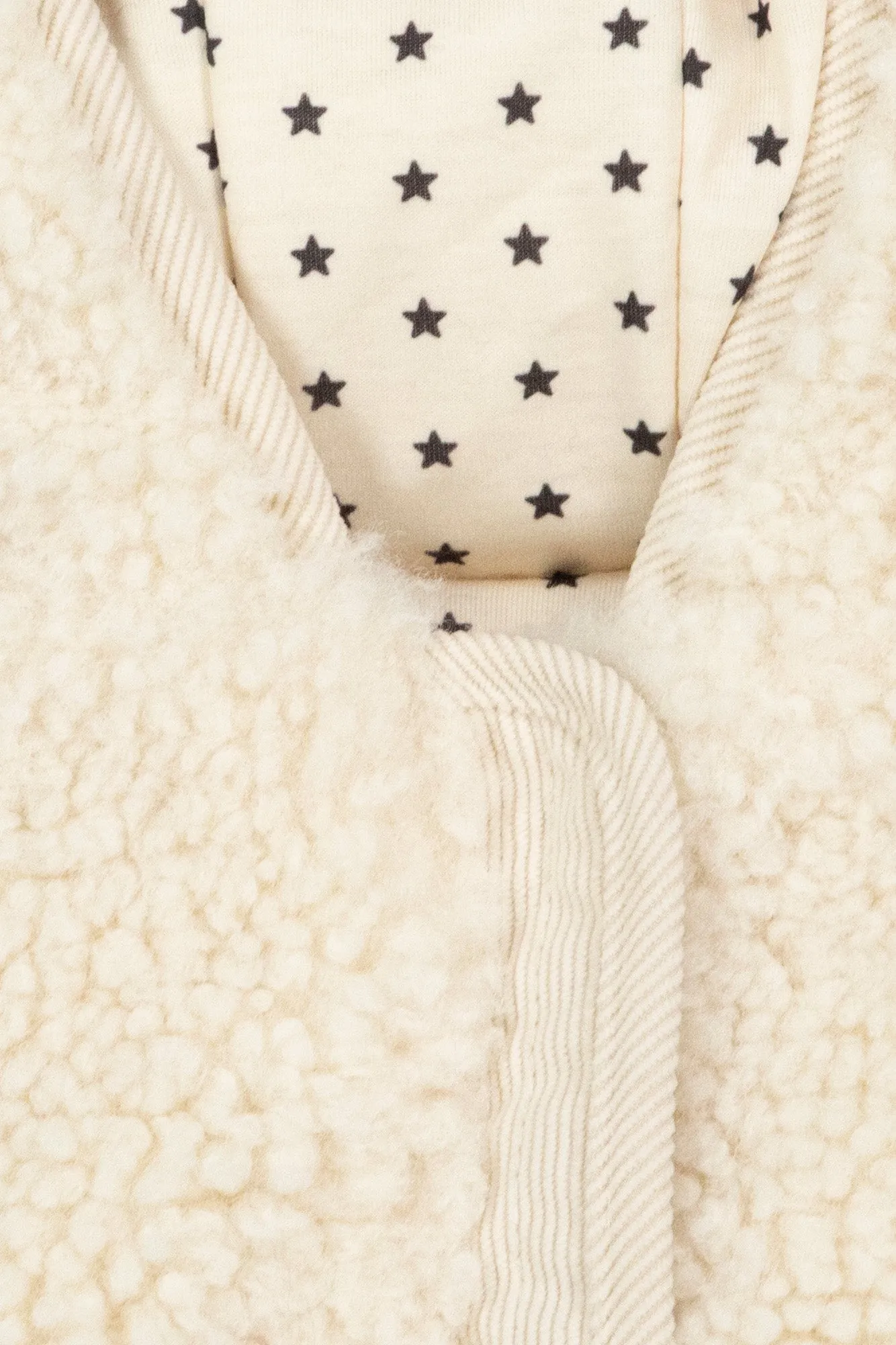 Bonton Piper jakke milk sherpa hætte baby