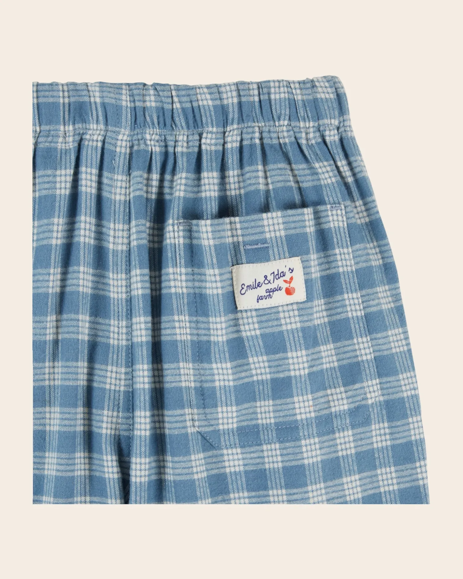 Emile et Ida Carreaux bukser blå ternet flannel