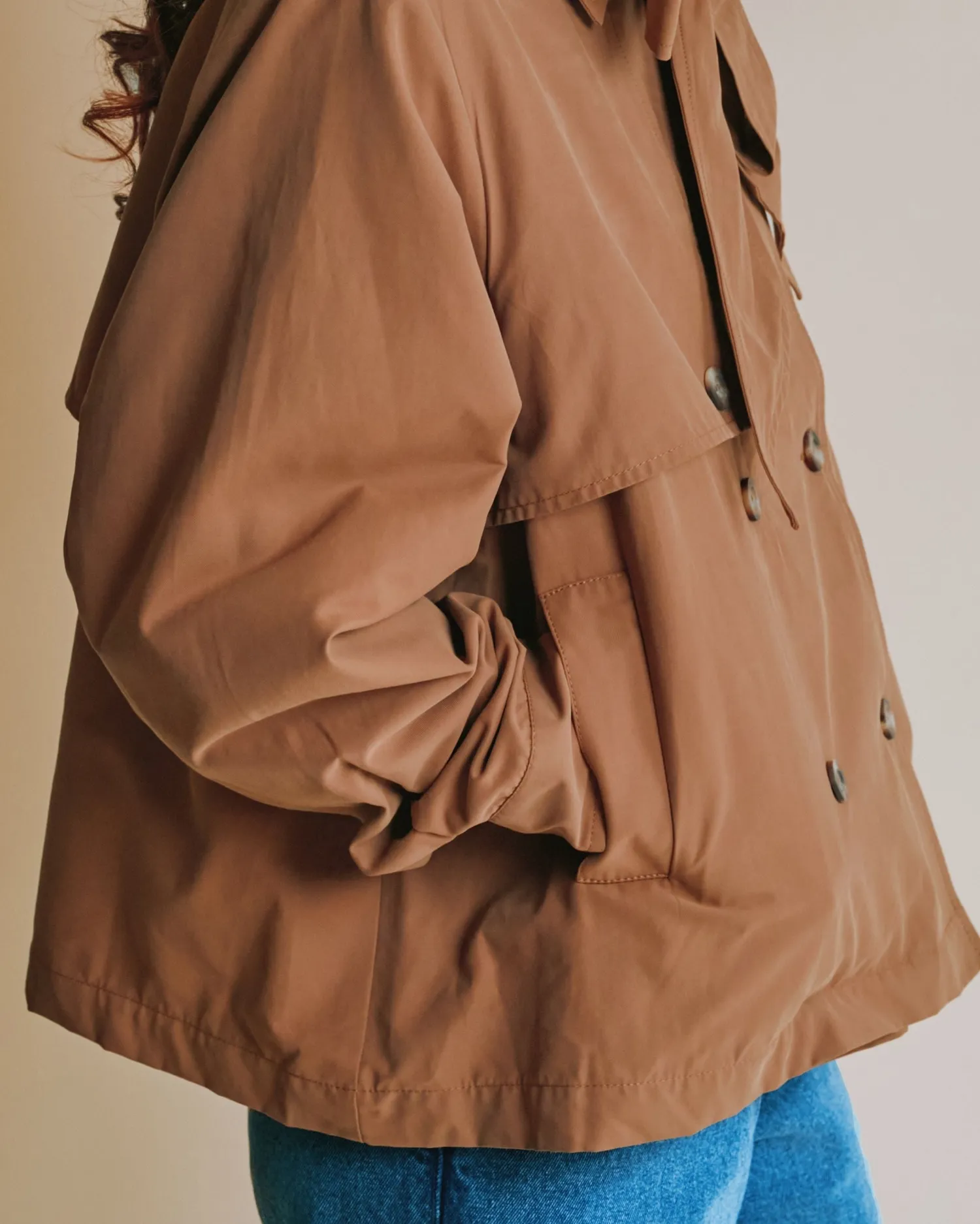 Emile et Ida Eric trenchcoat camel bindekrave