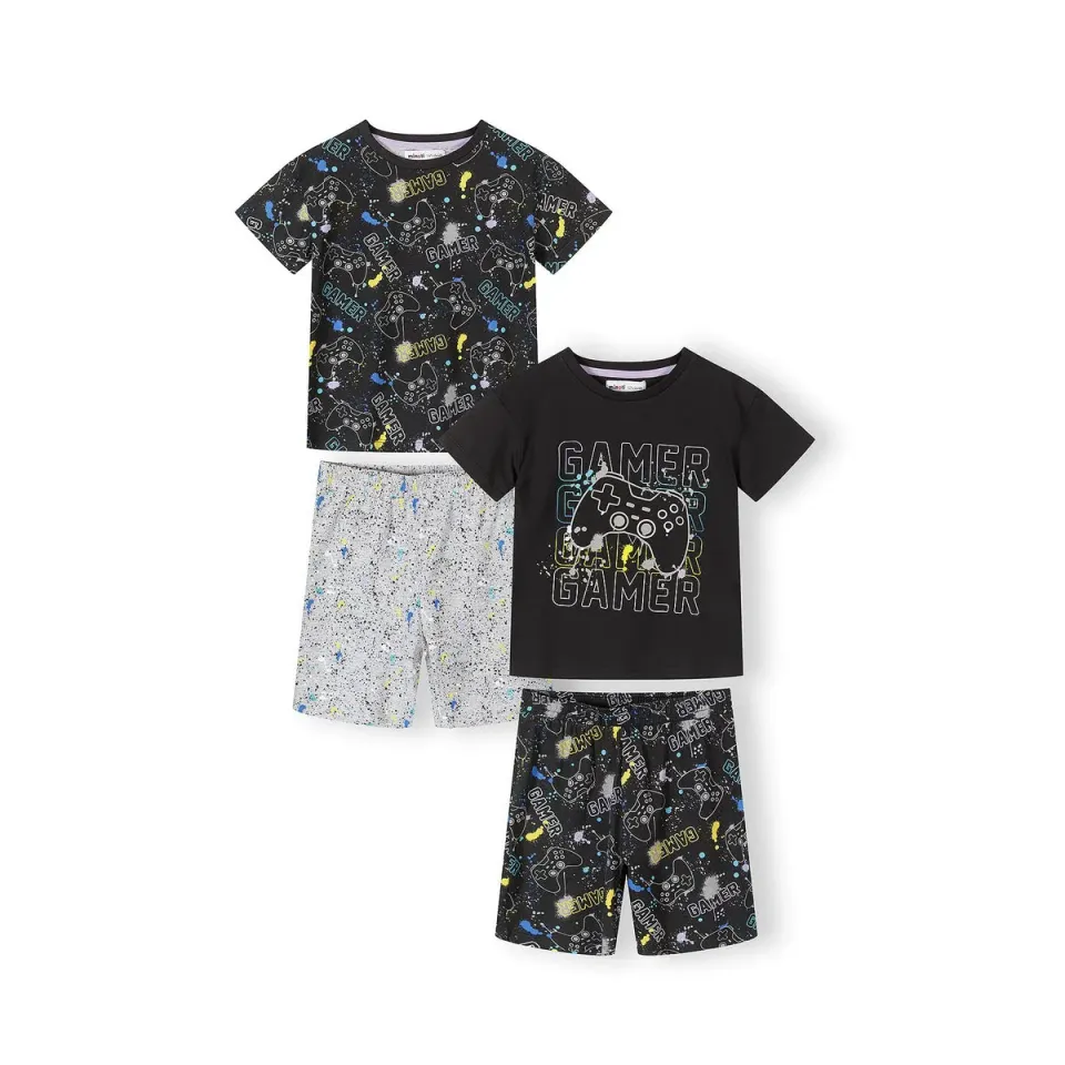 Minoti 43021 pyjamas til drenge 2-pak gaming bomuld