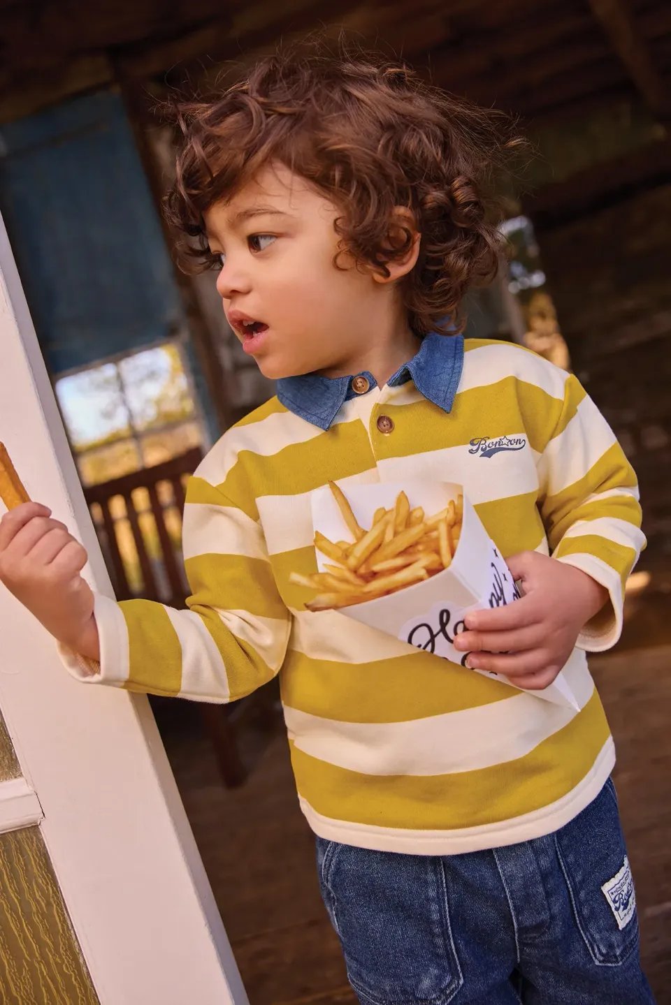 Bonton Pesto polo stribet bomuld 2A